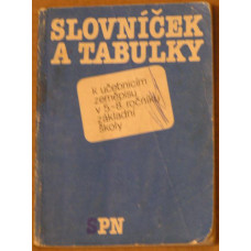 Slovníček a tabulky